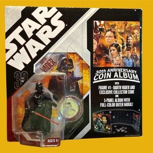 Star Wars‎ 30th Anniversary Coin Album Darth Vader Figure & Coin 2006 Hasbro NIB